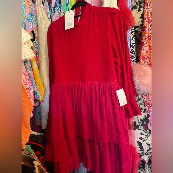 Ivy City Co Red Short Cosette Christmas Holiday Dress NWT XL - Picture 2 of 9